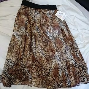 💜LuLaRoe XS Lola Skirt Cheopard print